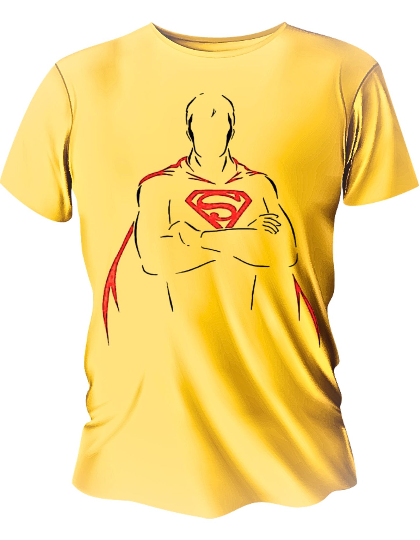 Camisa Manga Corta Para Niños - La Silueta De Superman