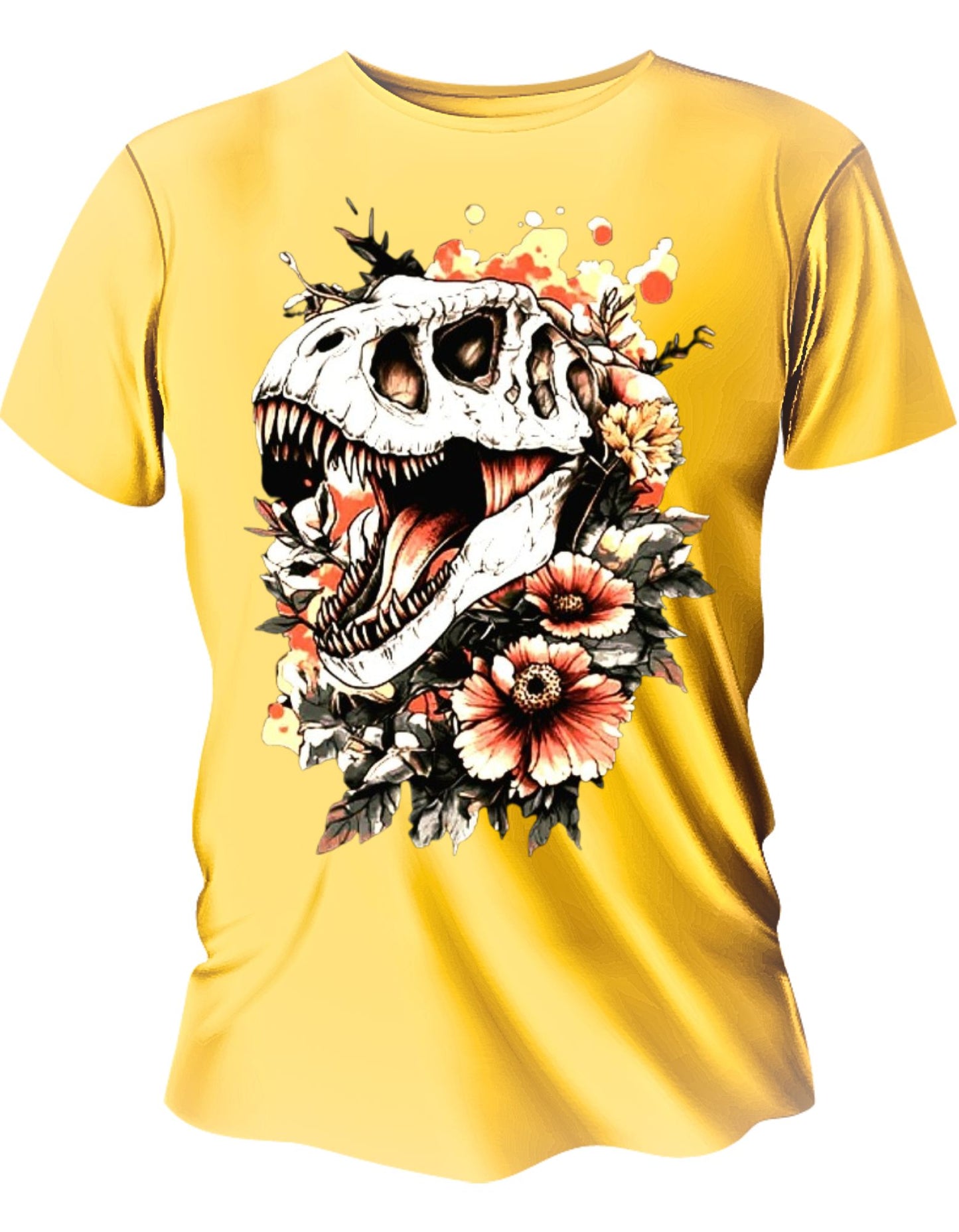 Camisa Manga Corta Para Niños - Dino Flower
