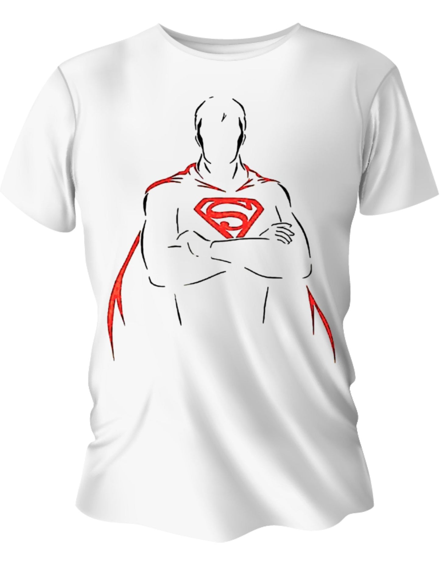 Camisa Manga Corta Para Niños - La Silueta De Superman