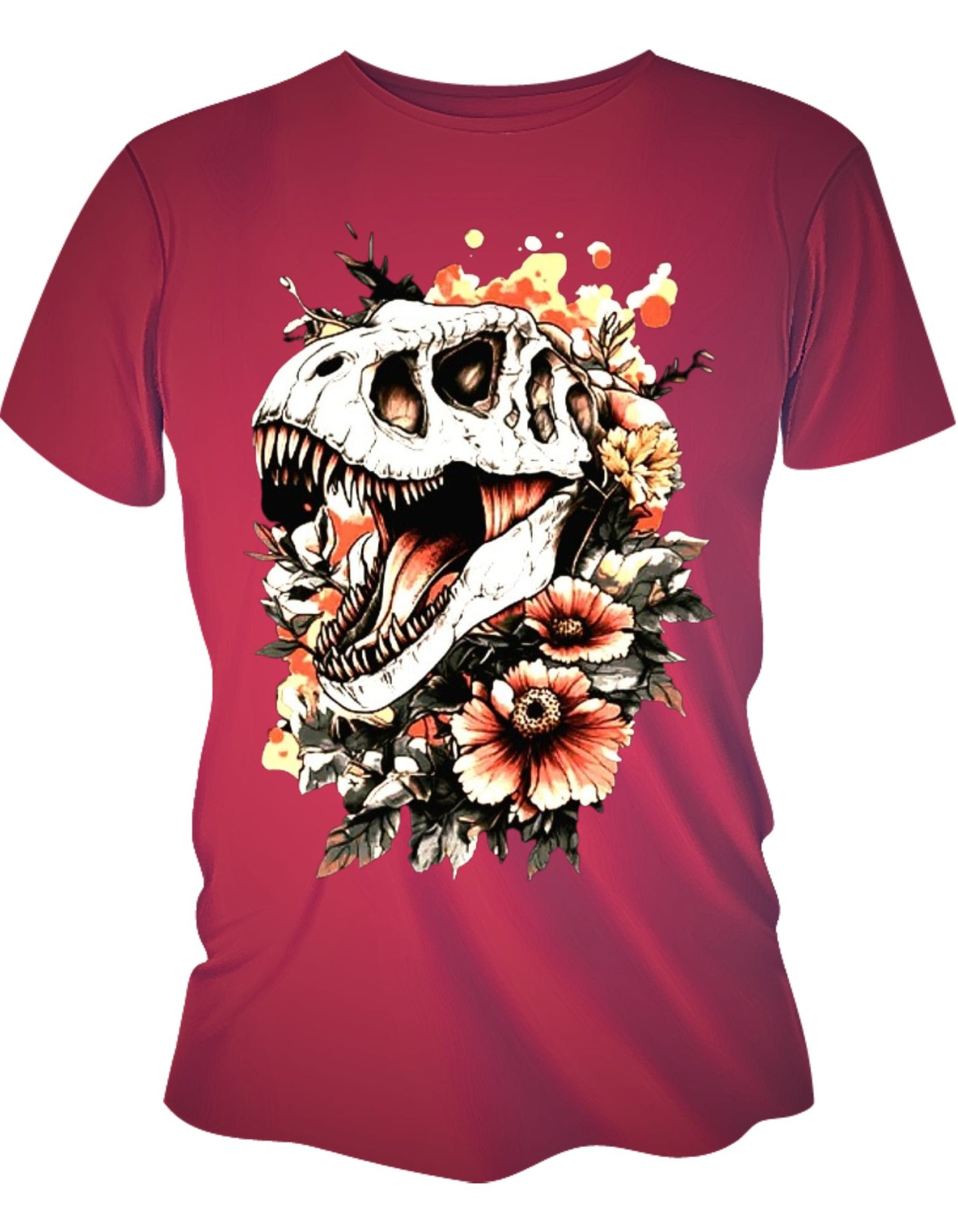Camisa Manga Corta Para Niños - Dino Flower