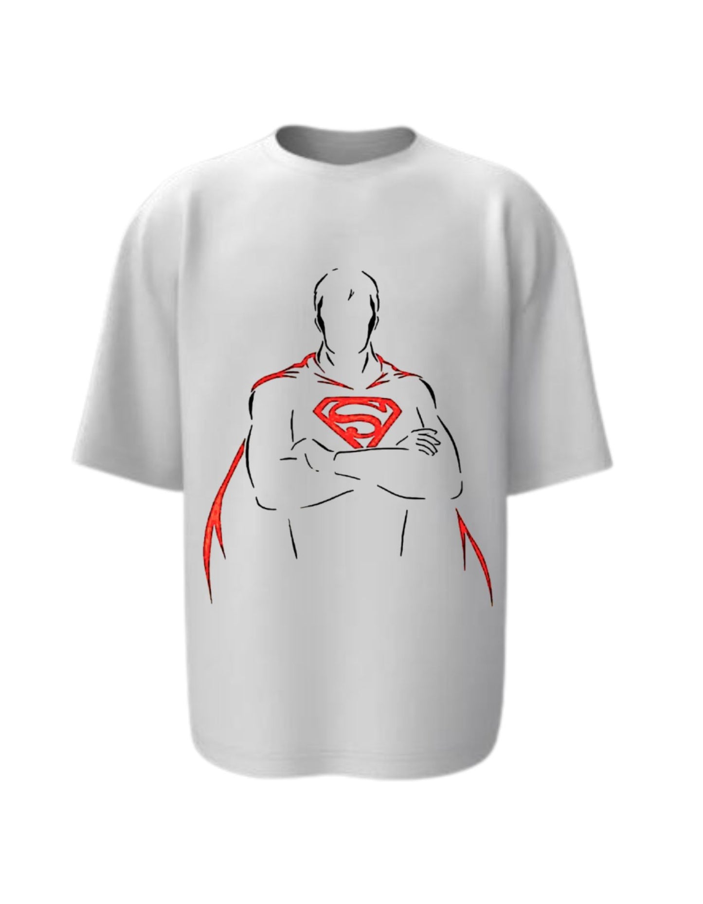 Camisa Manga Corta Oversize - La Silueta De Superman