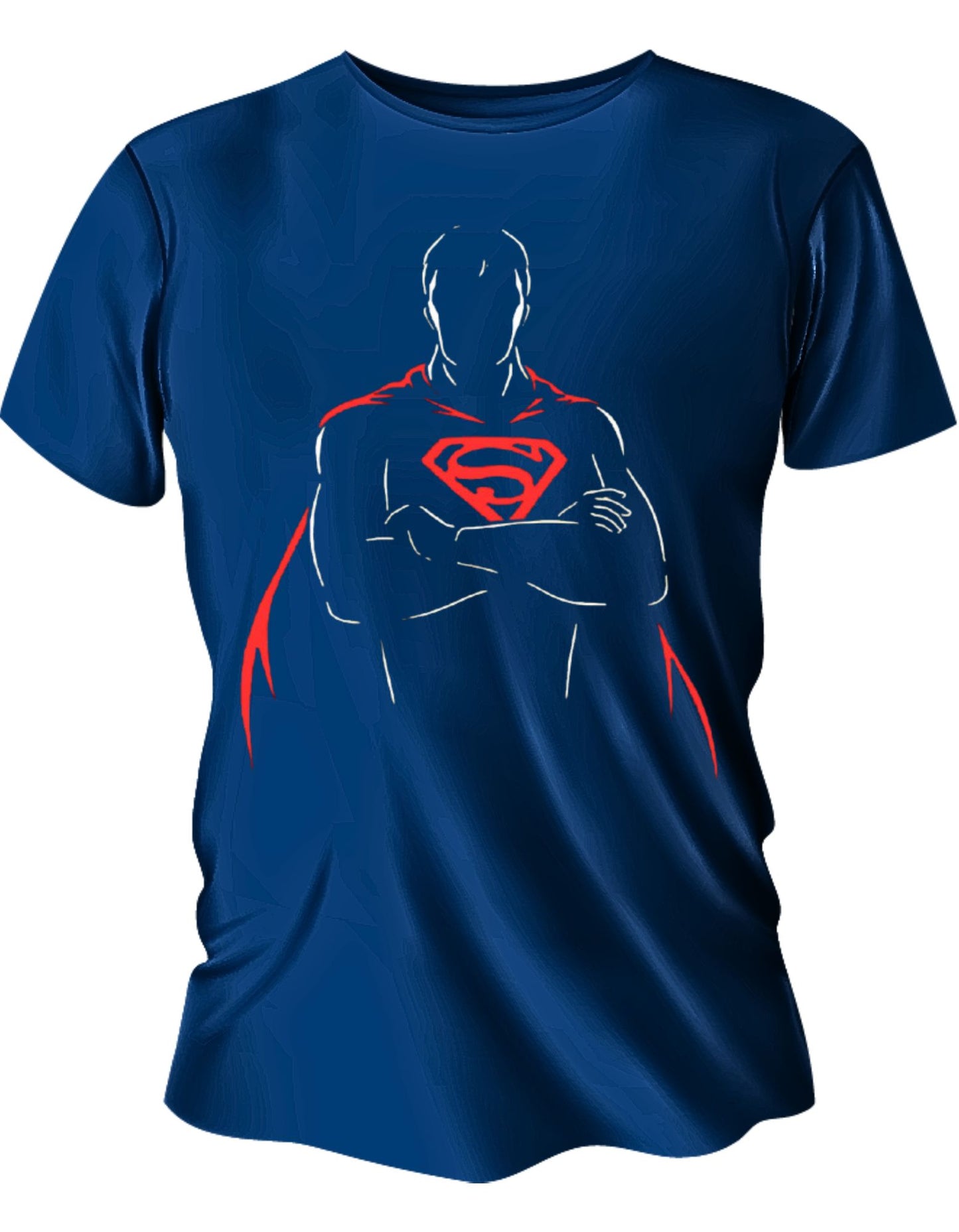 Camisa Manga Corta Para Niños - La Silueta De Superman