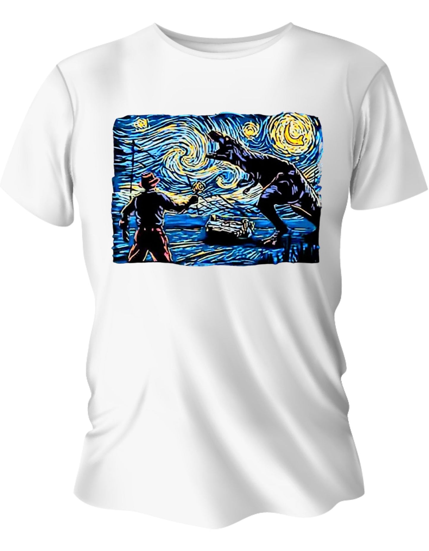 Camisa Manga Corta - Noche Estrellada de T-Rex