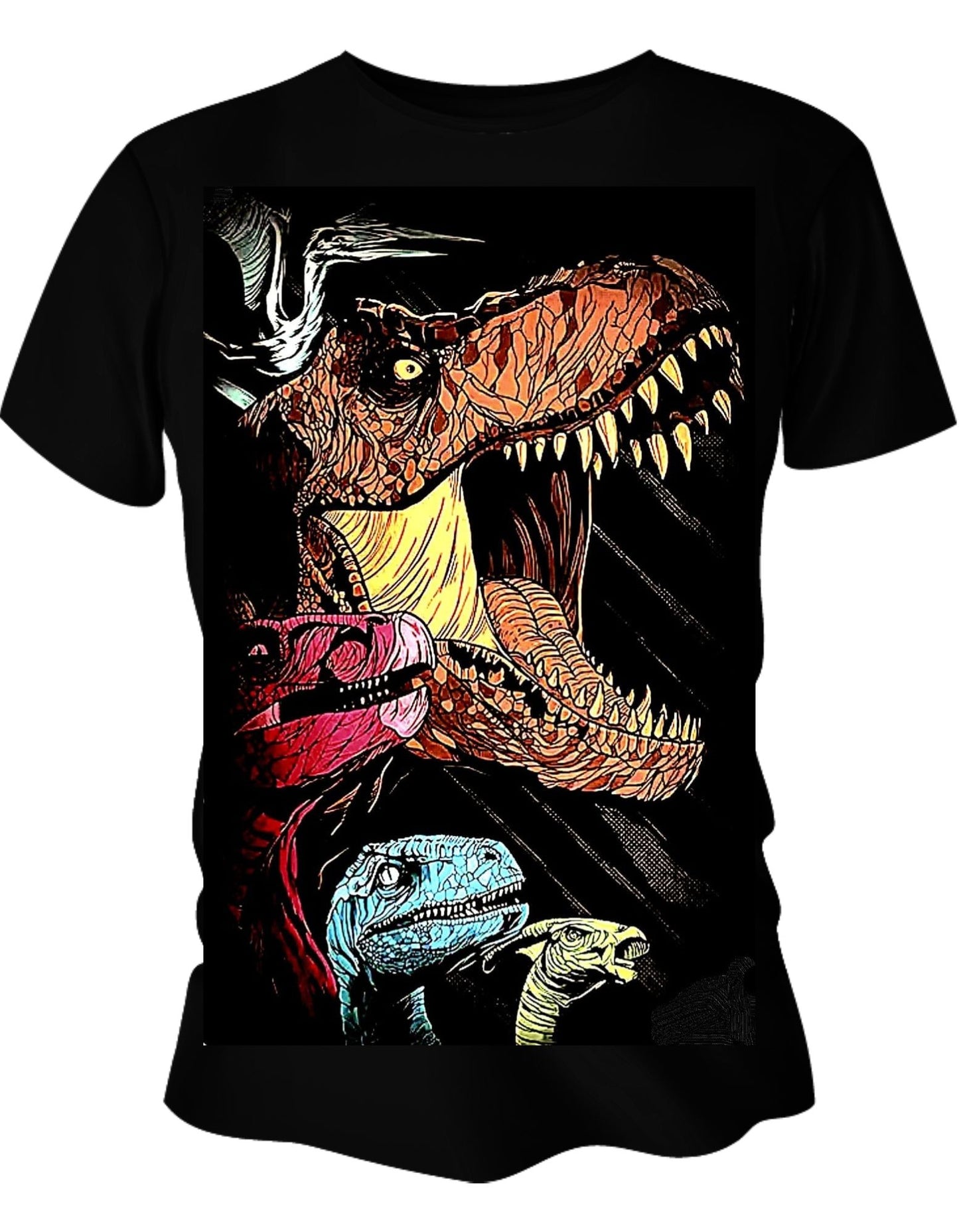 Camisa Manga Corta Para Niños - Dinosaurios
