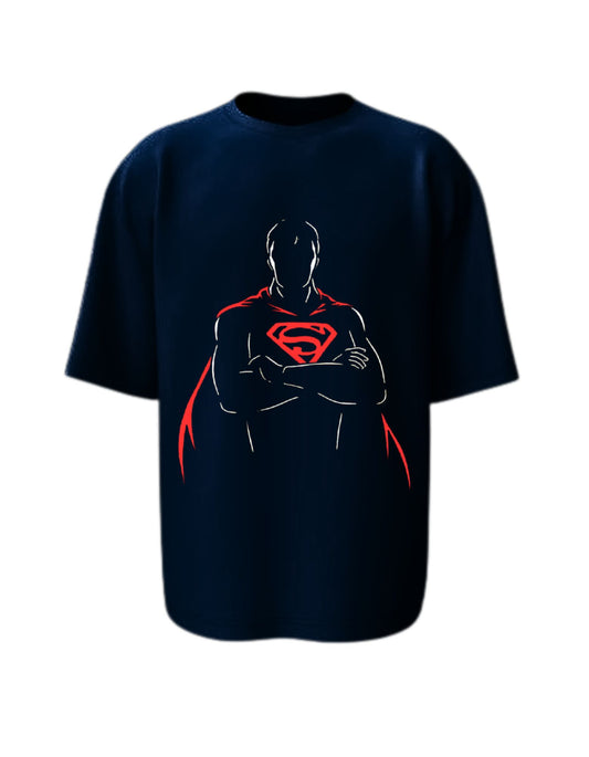 Camisa Manga Corta Oversize - La Silueta De Superman