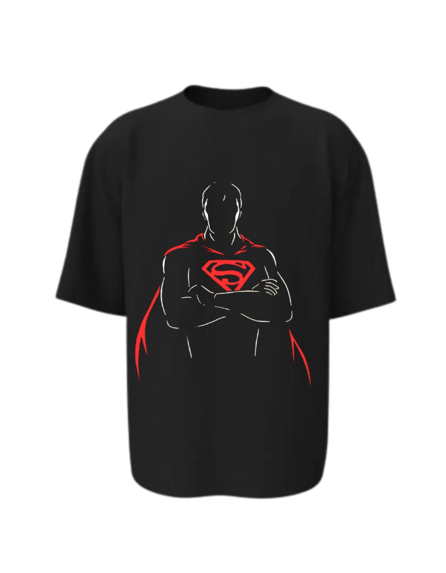 Camisa Manga Corta Oversize - La Silueta De Superman