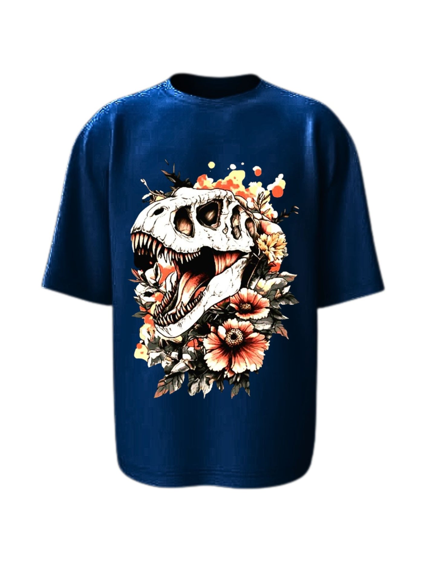 Camisa Manga Corta Oversize - Dino Flower