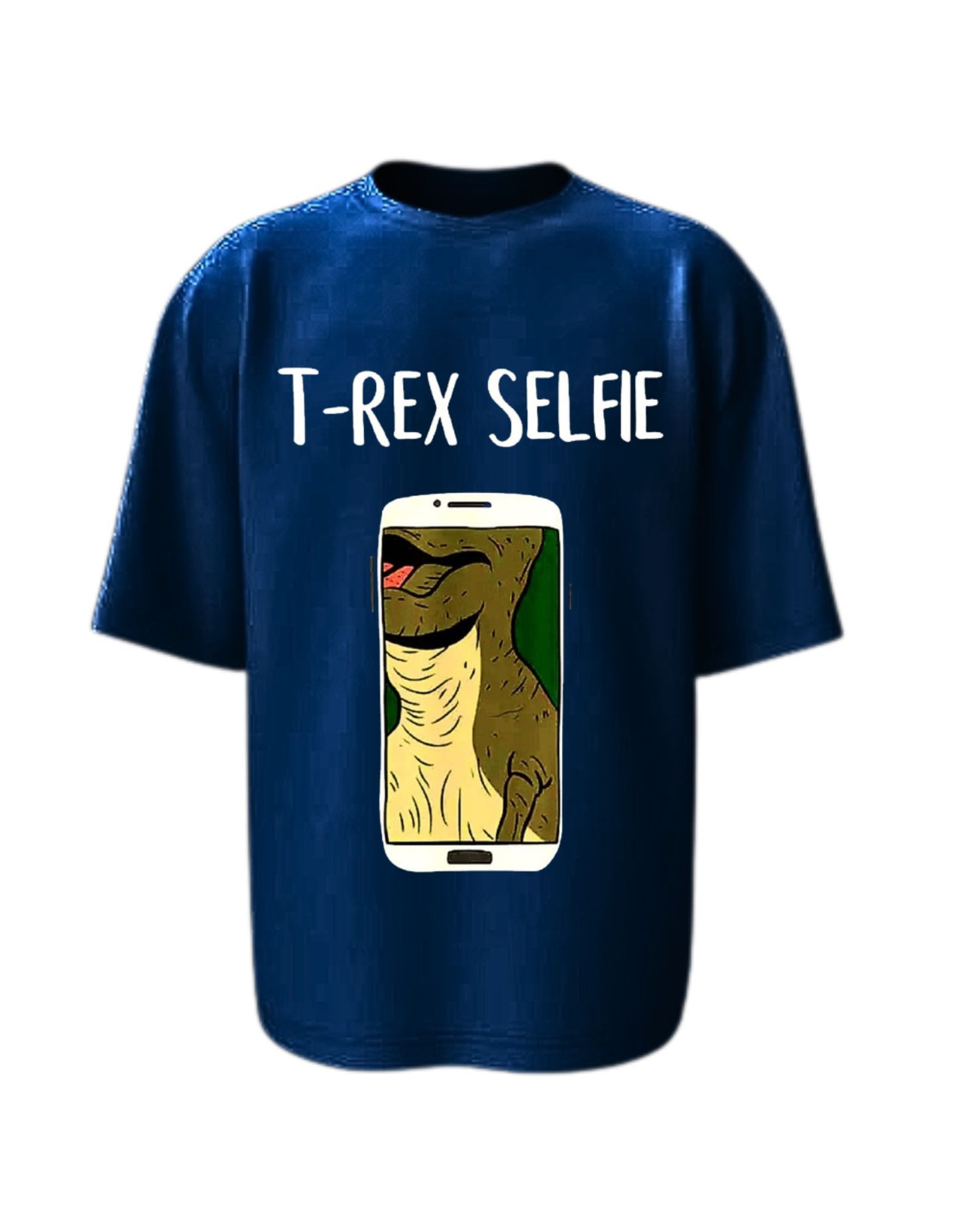 Camisa Manga Corta Oversize - T Rex Selfie