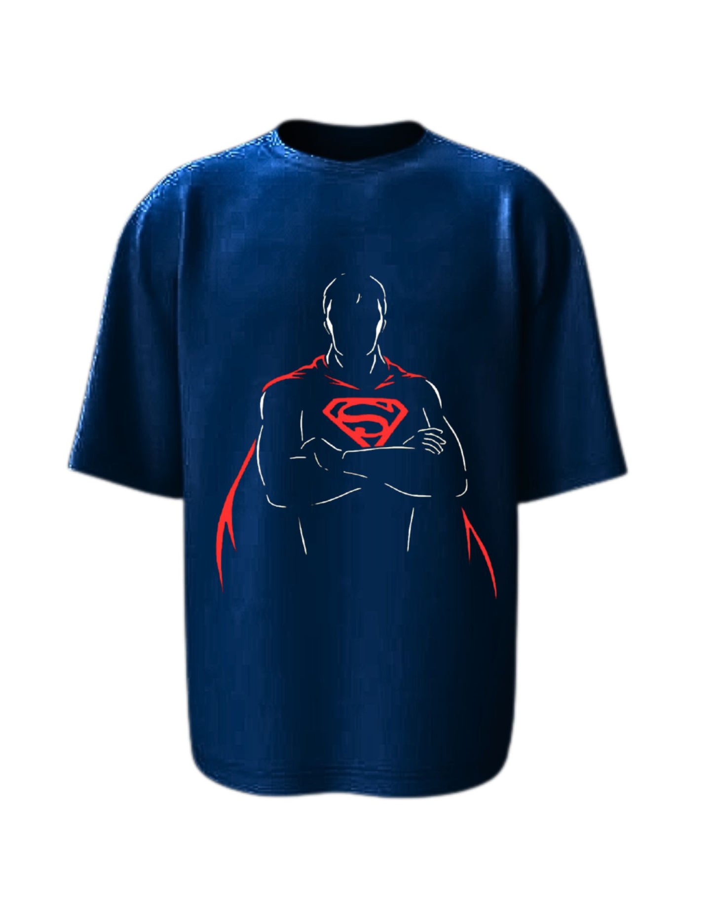 Camisa Manga Corta Oversize - La Silueta De Superman