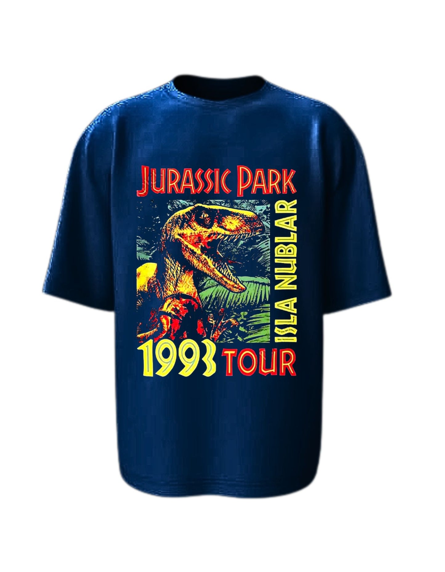 Camisa Manga Corta Oversize - Jurassic Park 1993 Tour
