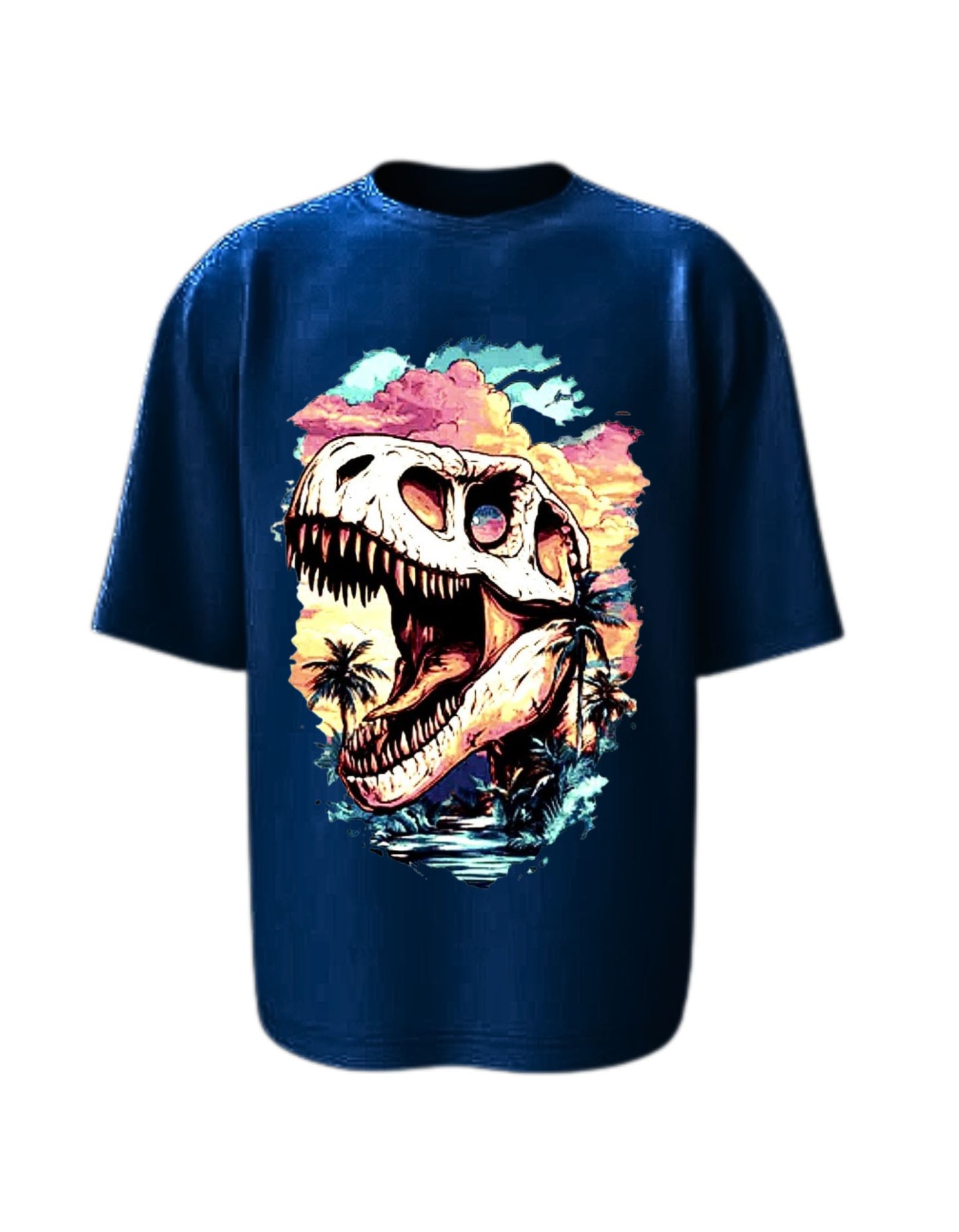 Camisa Manga Corta Oversize - Dino Sunset