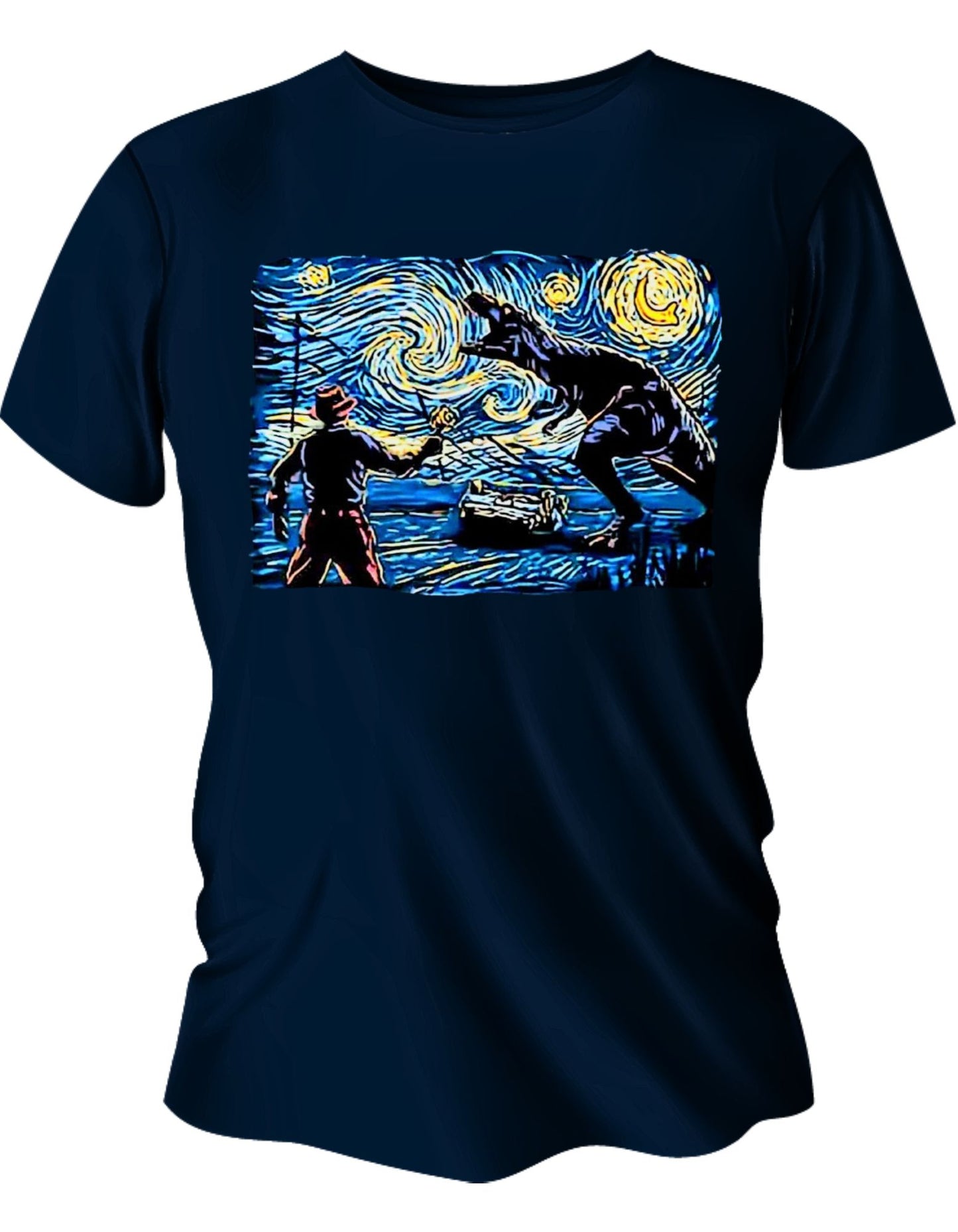 Camisa Manga Corta - Noche Estrellada de T-Rex