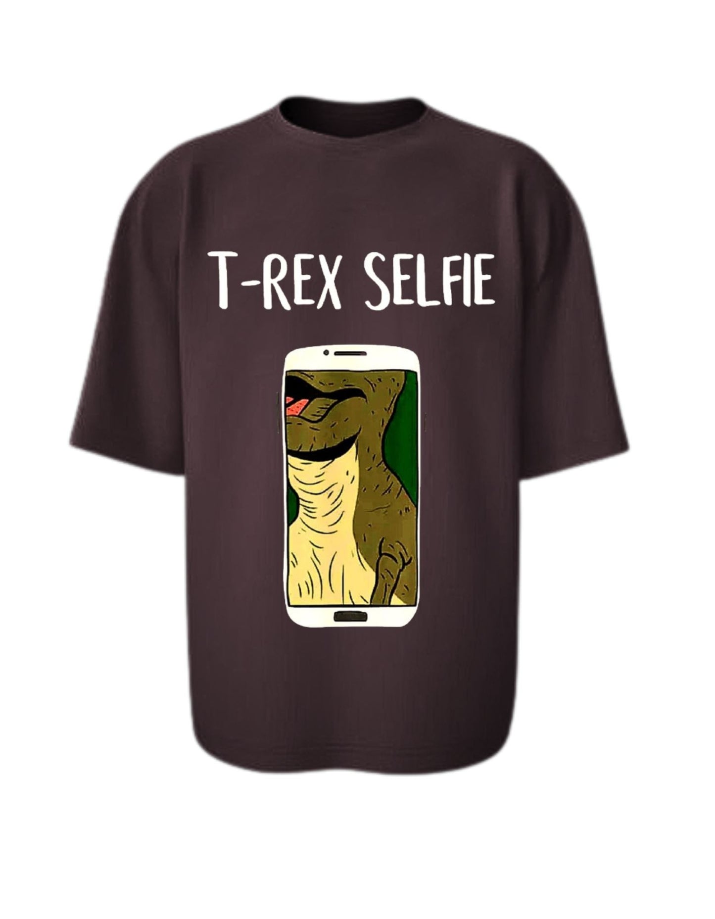 Camisa Manga Corta Oversize - T Rex Selfie