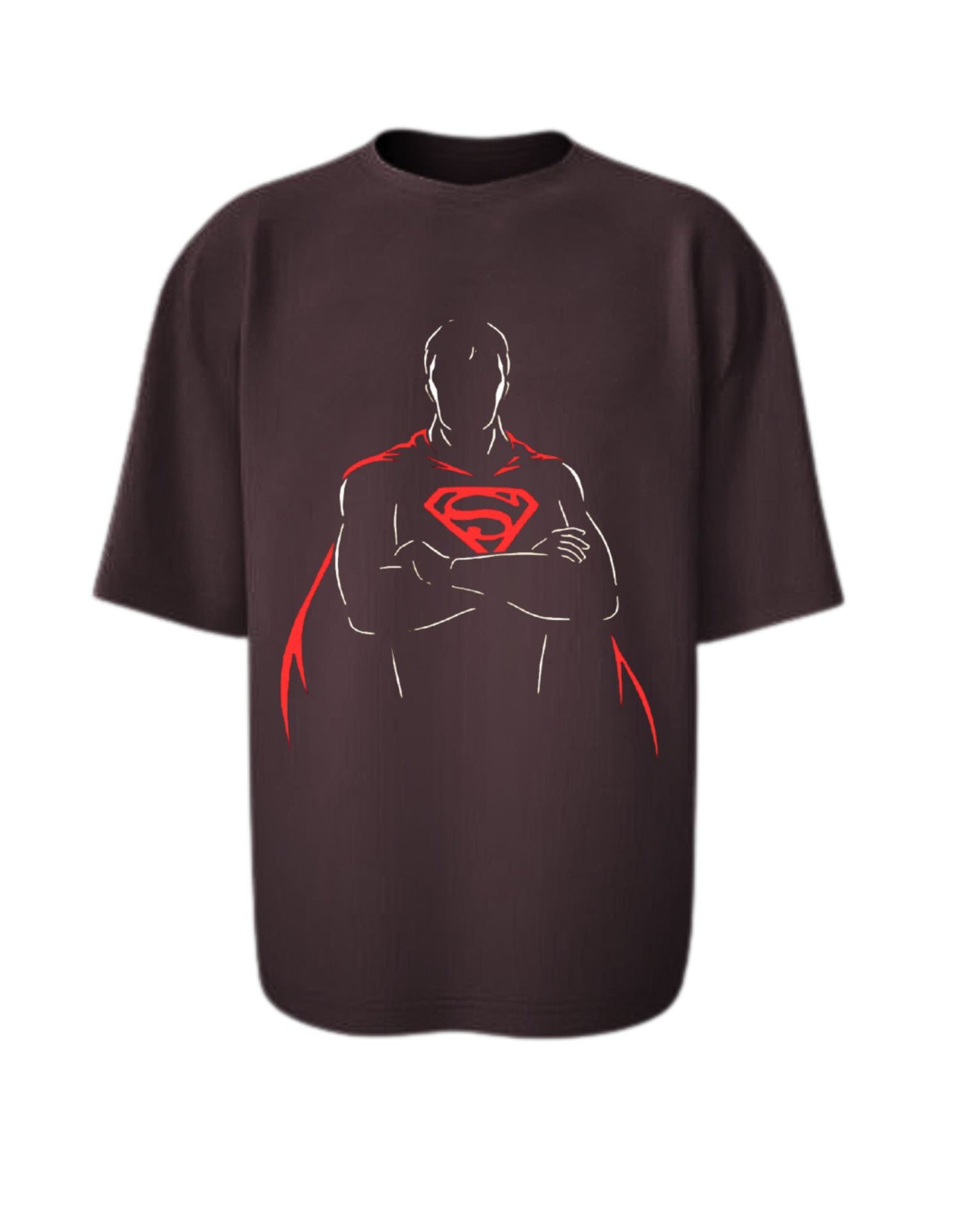 Camisa Manga Corta Oversize - La Silueta De Superman