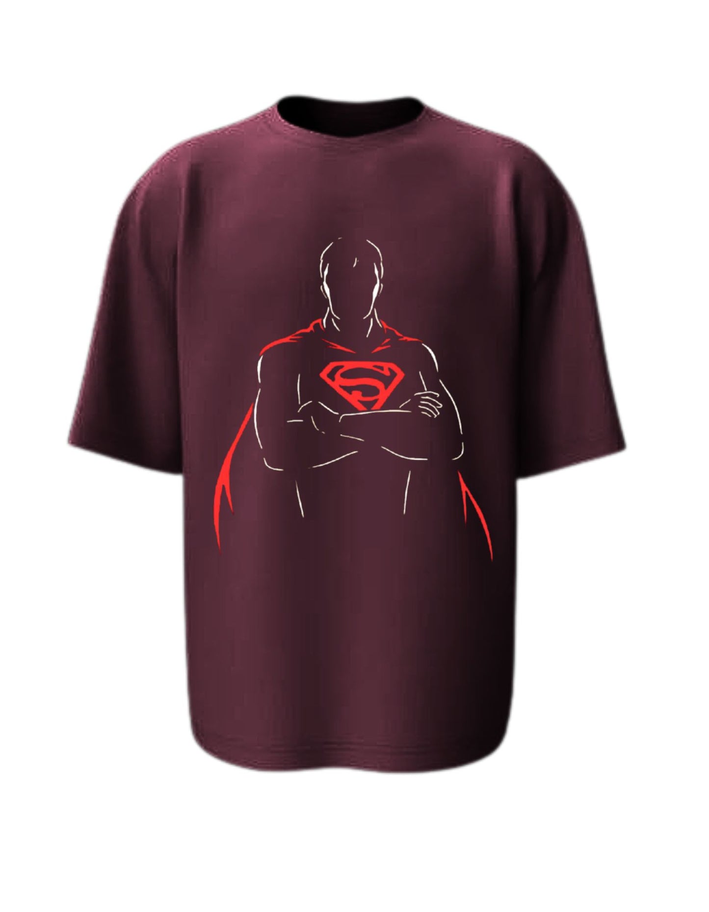 Camisa Manga Corta Oversize - La Silueta De Superman