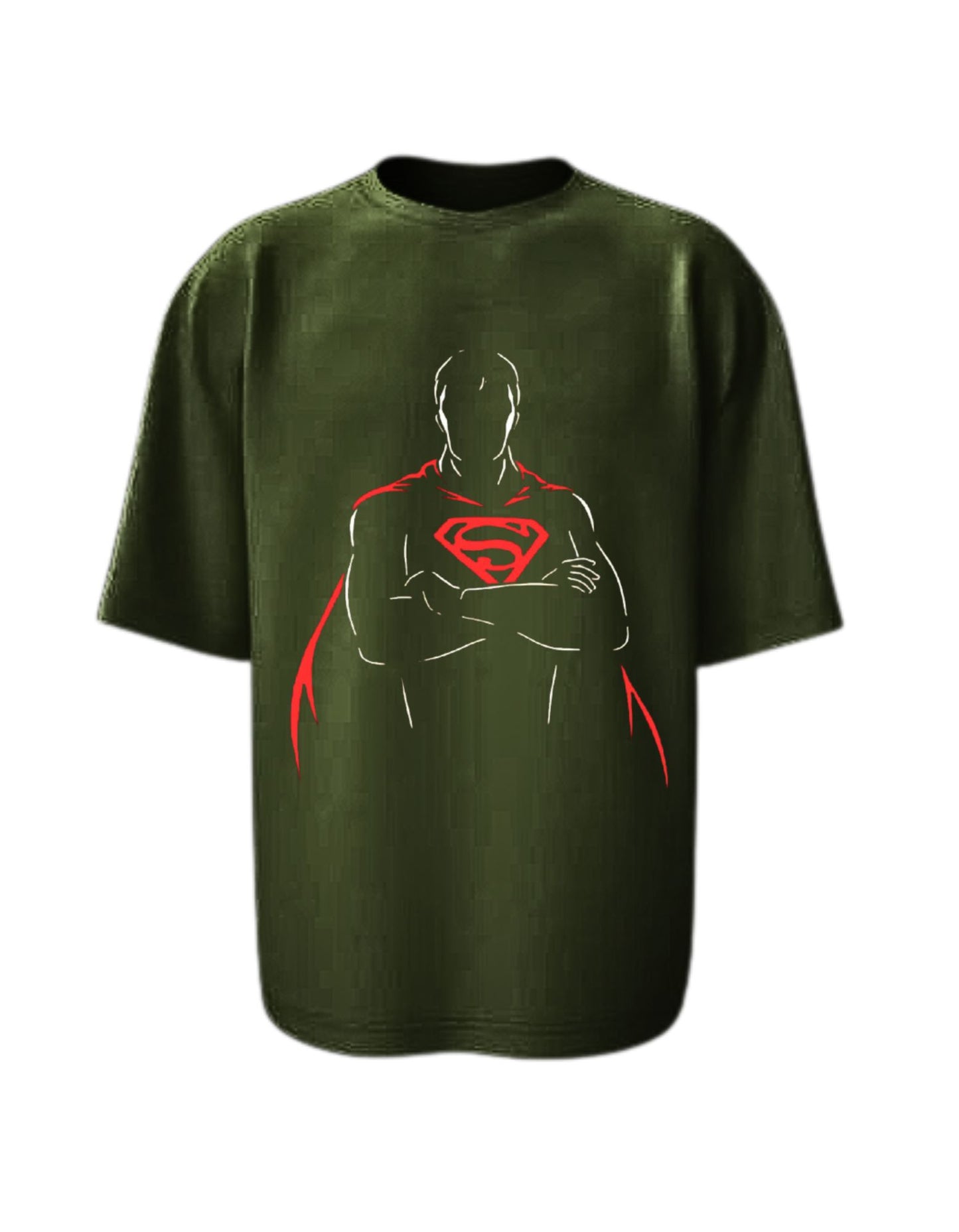 Camisa Manga Corta Oversize - La Silueta De Superman