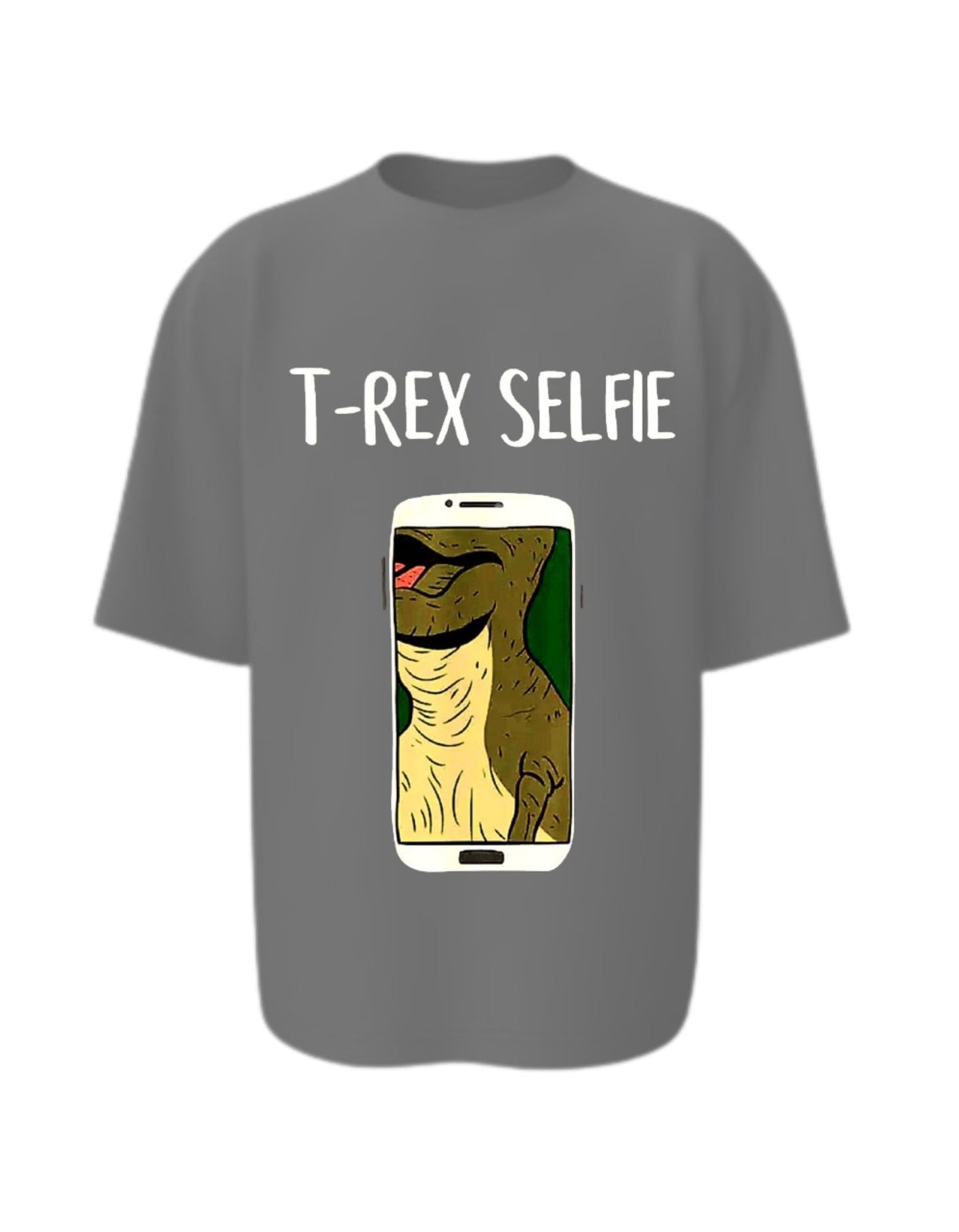 Camisa Manga Corta Oversize - T Rex Selfie
