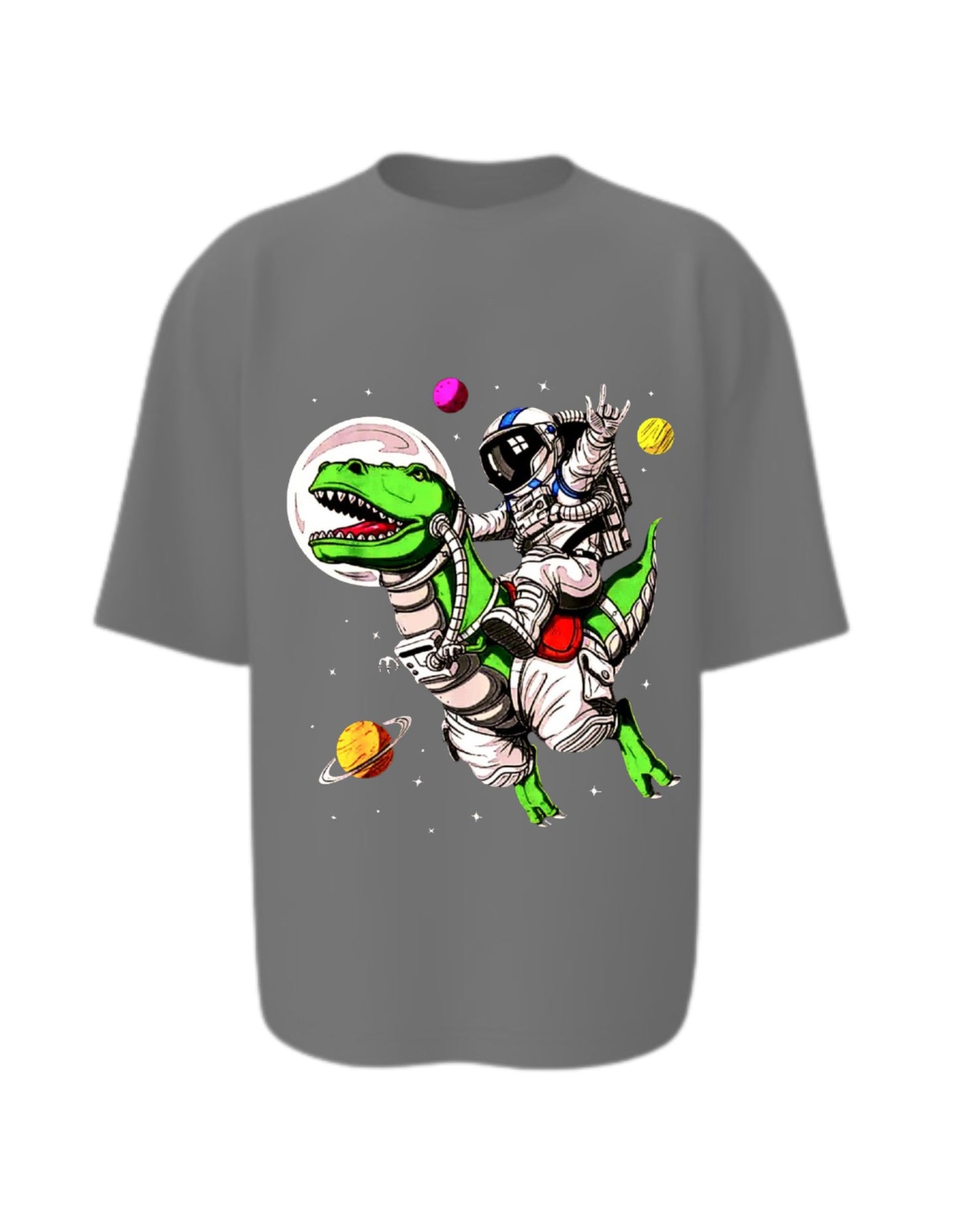 Camisa Manga Corta Oversize - T Rex Interestelar