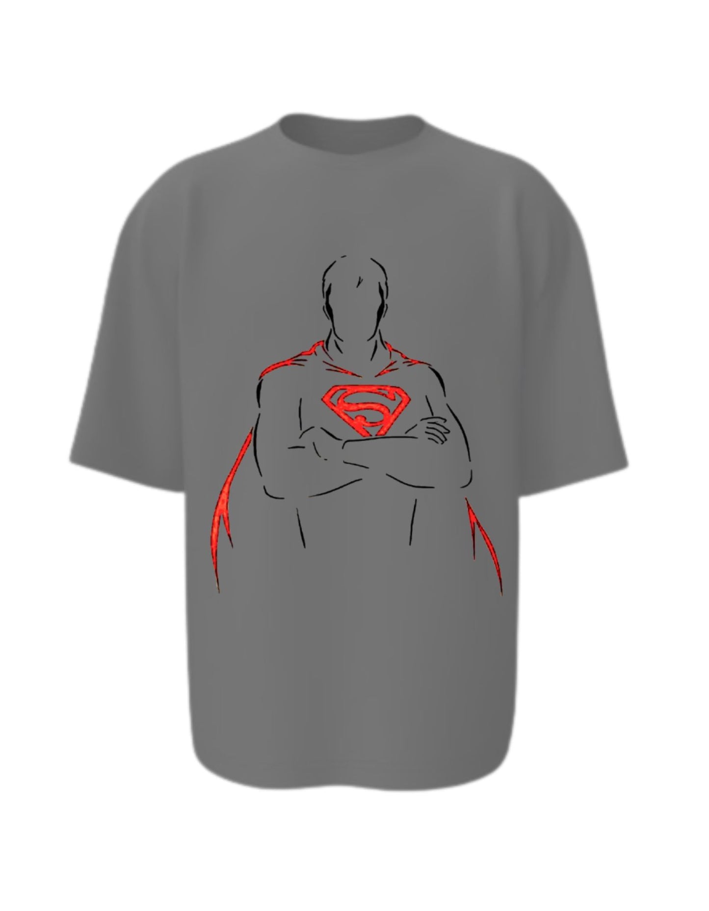 Camisa Manga Corta Oversize - La Silueta De Superman
