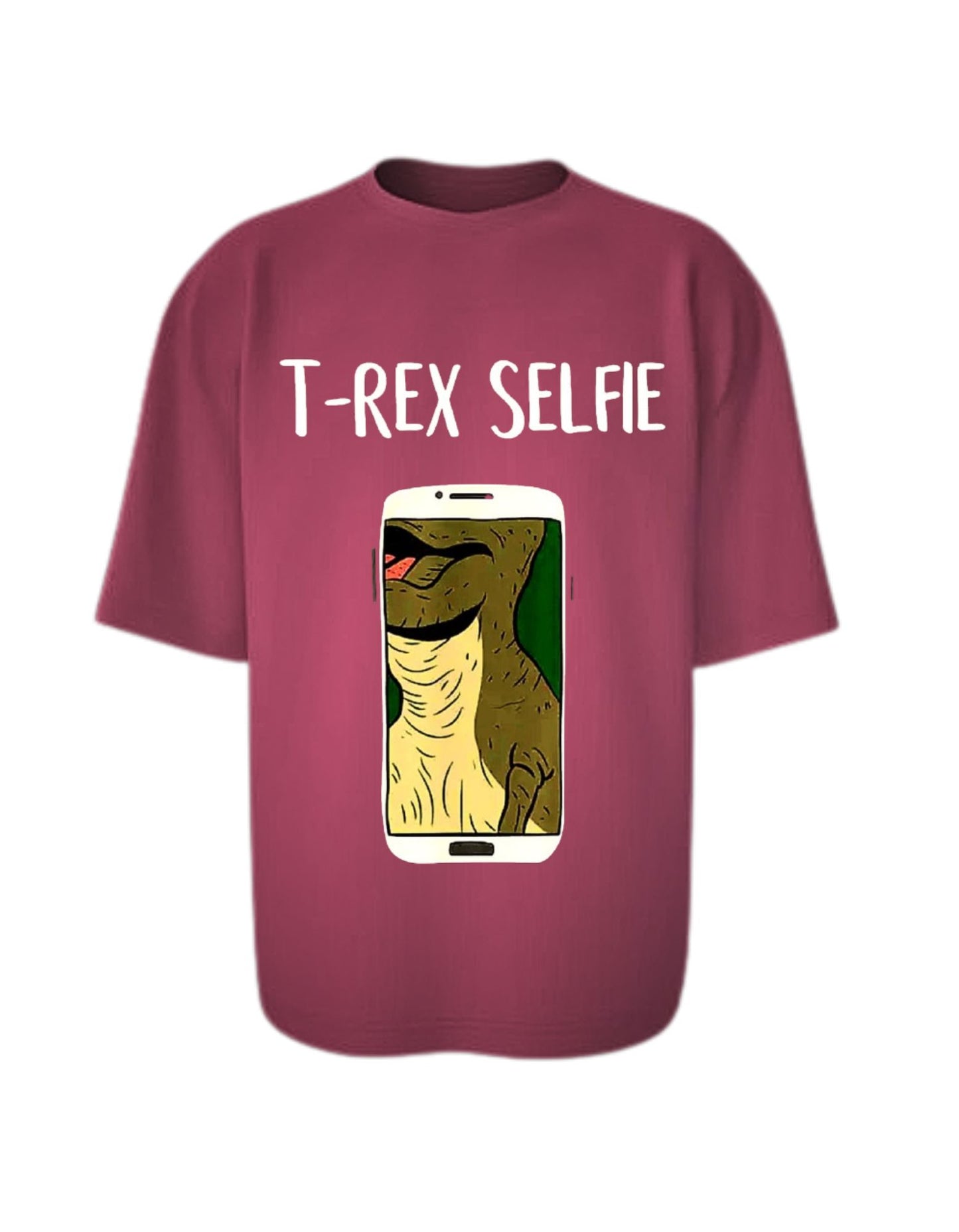 Camisa Manga Corta Oversize - T Rex Selfie