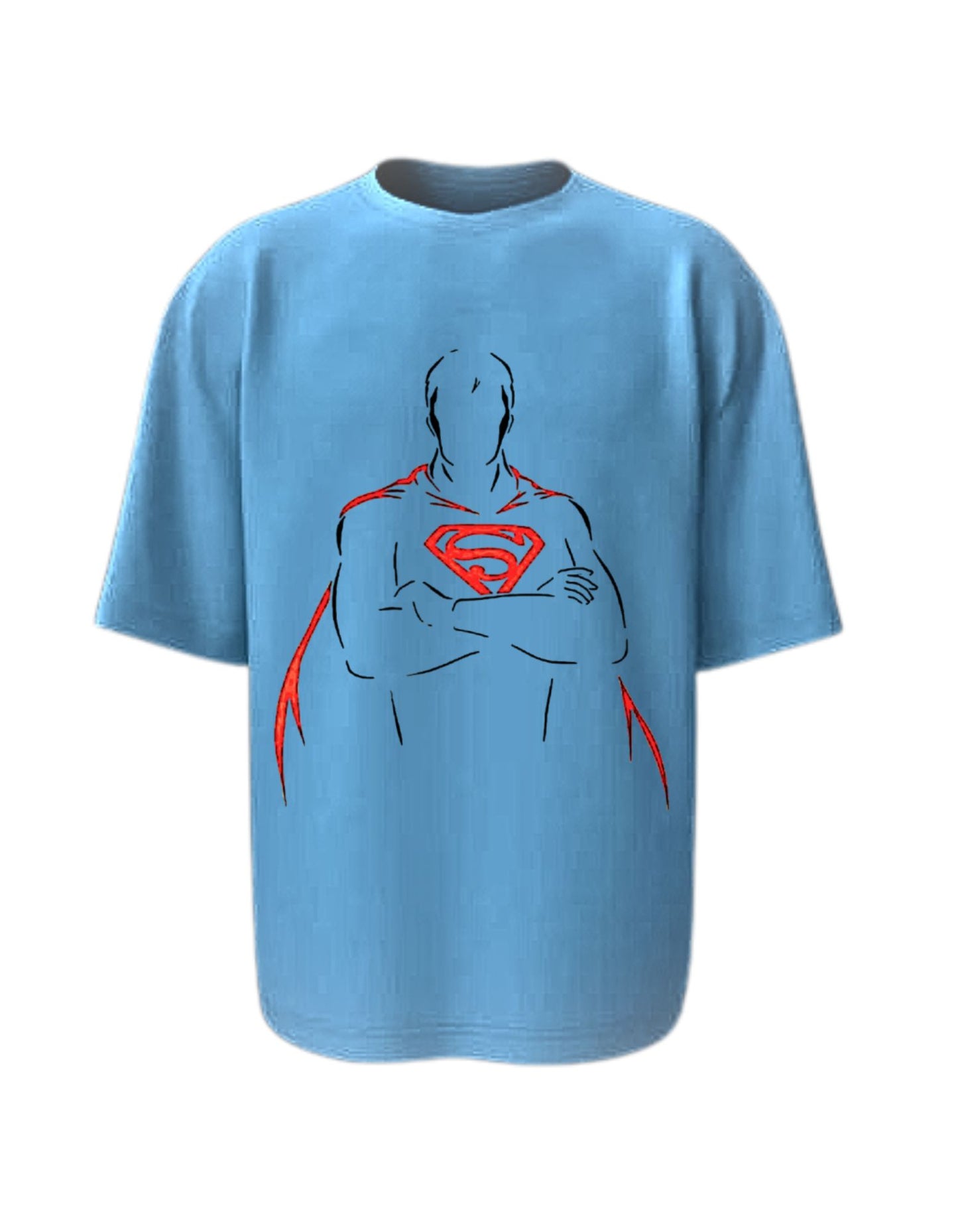 Camisa Manga Corta Oversize - La Silueta De Superman