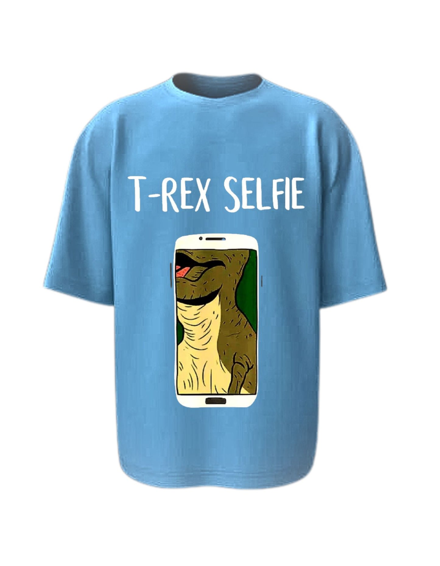Camisa Manga Corta Oversize - T Rex Selfie