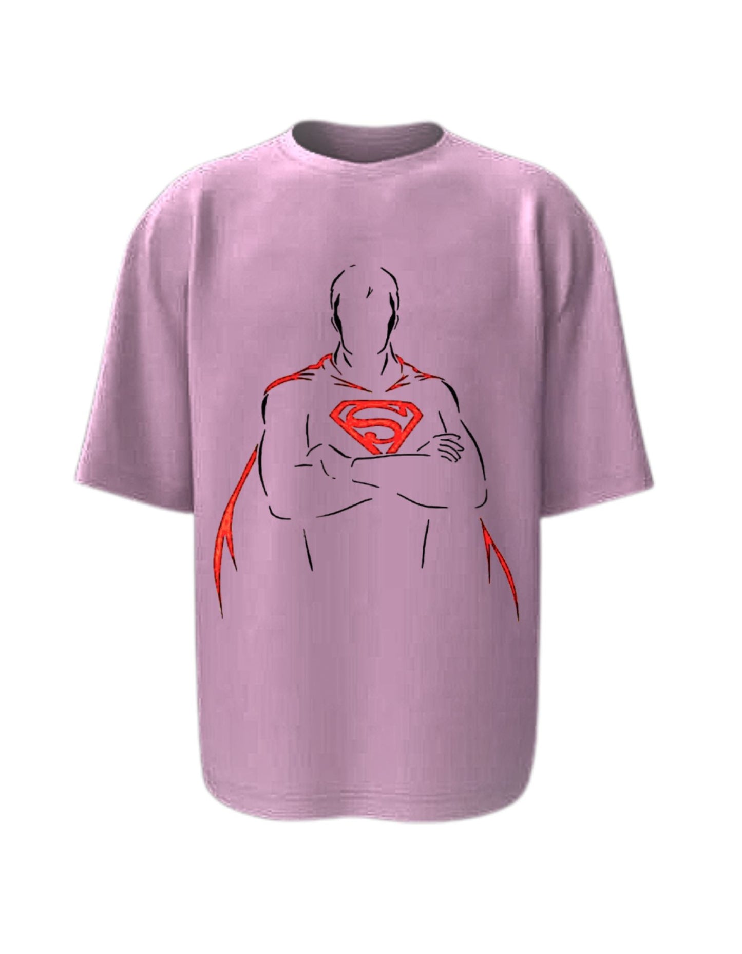 Camisa Manga Corta Oversize - La Silueta De Superman
