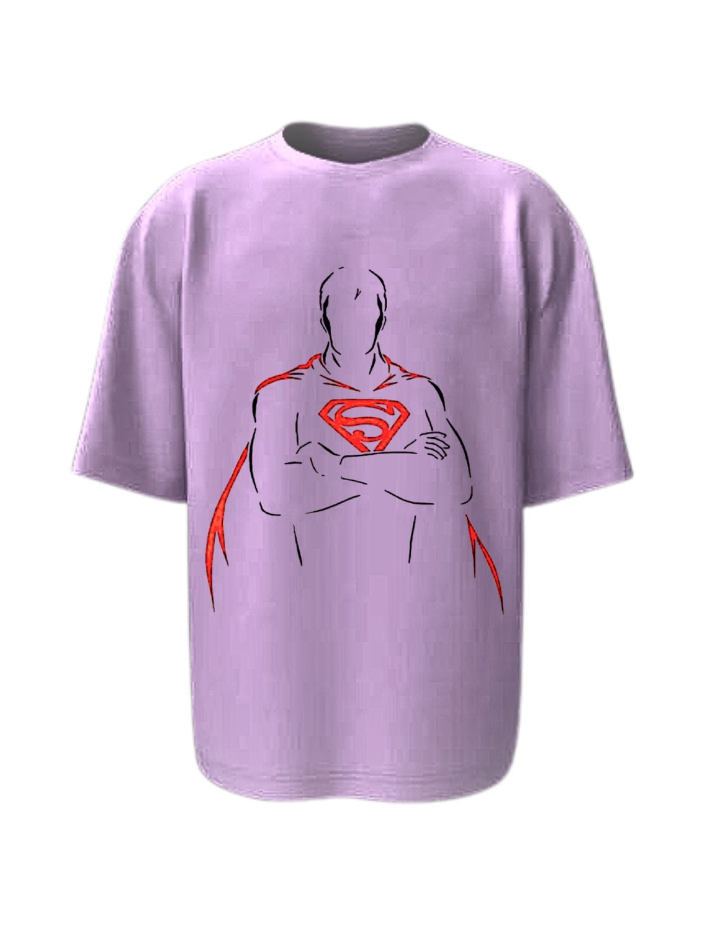 Camisa Manga Corta Oversize - La Silueta De Superman