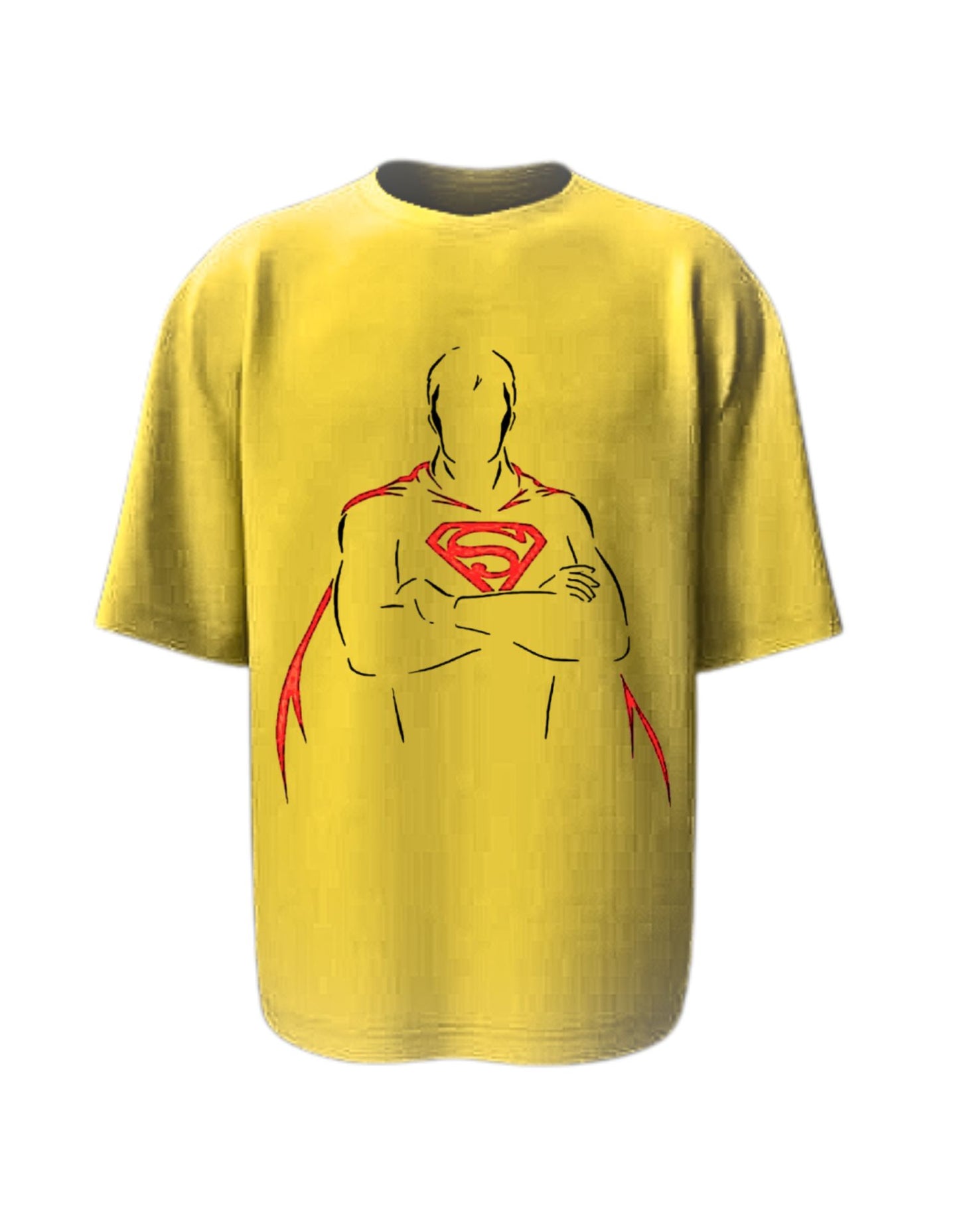 Camisa Manga Corta Oversize - La Silueta De Superman