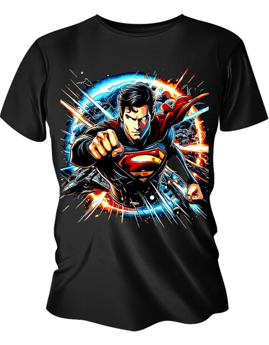 Camisa Manga Corta Para Niños - Superman
